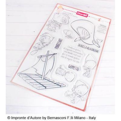 Impronte d’Autore Clear Stamps - Pinocchio e la balena Pinocchio auf dem Floß